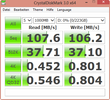 HDD: CDM 107 MB/s seq. read