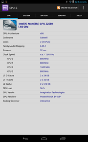 The CPU-Z app reveals the inner components...