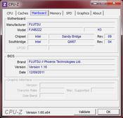 System info: CPUZ Mainboard