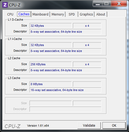 Systeminfo CPUZ Cache