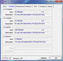 System info CPUZ Cache