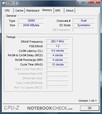 CPU-Z information of the Asus U2E 1P017E