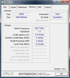 CPU-Z information of the Asus U2E 1P017E