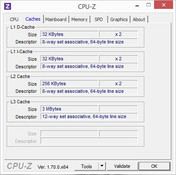System info: CPU-Z Caches