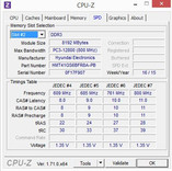 System info: CPU-Z SPD