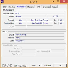 CPU Z mainboard information