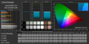 Color accuracy (before calibration with sRGB color space)