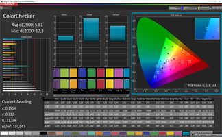 CalMAN ColorChecker (target color space: sRGB)