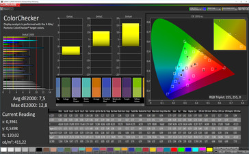 CalMAN ColorChecker (target color space: sRGB)