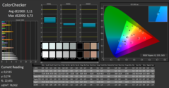 CalMAN ColorChecker: good DeltaE 3.1