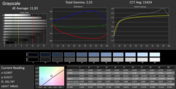 CalMAN Grayscale: non-calibrated w/ bluish cast