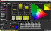 CalMAN Saturation Sweeps (target color space: sRGB), vivid display mode