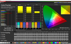 CalMAN ColorChecker (profile: Intense, target color space sRGB)