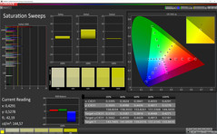 Color saturation (Display mode AMOLED photo, target color space: sRGB)