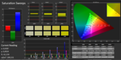 CalMAN 5 Saturation Sweeps (not calibrated with target color space sRGB)