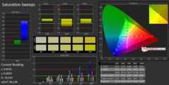 CalMAN: Color saturation (calibrated)