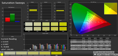 CalMAN Saturation Sweeps (mode: Simple, target color space sRGB)