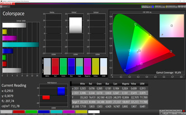 Color space coverage: P3