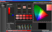 CalMan color saturation (target: sRGB)