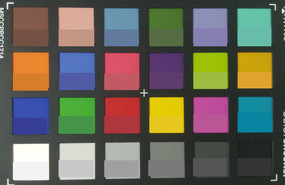 Picture of the ColorChecker Passport. The original color is displayed in the lower half of each patch.