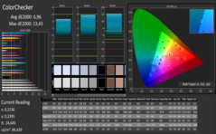 CalMAN ColorChecker before calibration