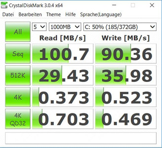 CristalDiskMark v.3.0.4 x64 Toshiba MQ02ABD100H
