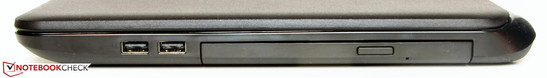 Right side: 2x USB 2.0, DVD burner