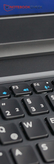 The keyboard offers a great typing experience.