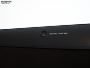 A 1.3 MP webcam and microphone are built into the display frame
