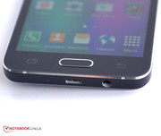 The back and option buttons are implemented as touch buttons.