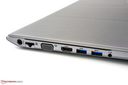 Connectivity is no problem. There are two USB 3.0 ports on its left side.