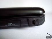 The "Kensington Lock" is located near the Lightscribe optical drive.