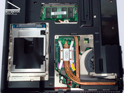 From left to right: hard disk, RAM and CPU with a cooling system