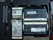 Fully occupied RAM slots with 2x2 GBs, due to 32 bit Vista only about 3 GB useable
