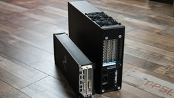 The Sonnet (right) features three PCIe slots and temperature-controlled fans.