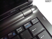 The microphone-in found in the display bezel of many models is placed between the keyboard and hinge