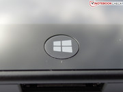 The Windows button is physical.