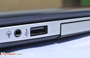 Wide gap in the optical drive area