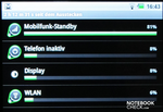 The energy-eaters are the too bright display, as well as WLAN and Bluetooth