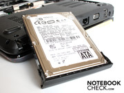 The Hitachi-HDD has a gross capacity of 320 GB.