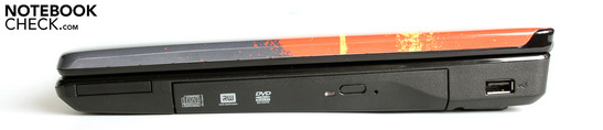 Right: ExpressCard34, DVD-Laufwerk, USB
