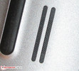 The speakers are located at the bottom. The speakers are located at the bottom.