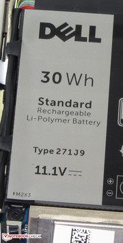 ...has a capacity of 30 Wh. A second battery is inside the keyboard dock (20 Wh).