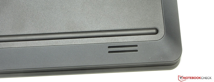 The speakers are located at the bottom. The speakers are located at the bottom.