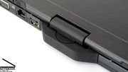 A single central rotary hinge enables transforming the notebook to a tablet PC.