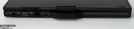 Back Side: Power Connector, VGA, LAN, powered USB