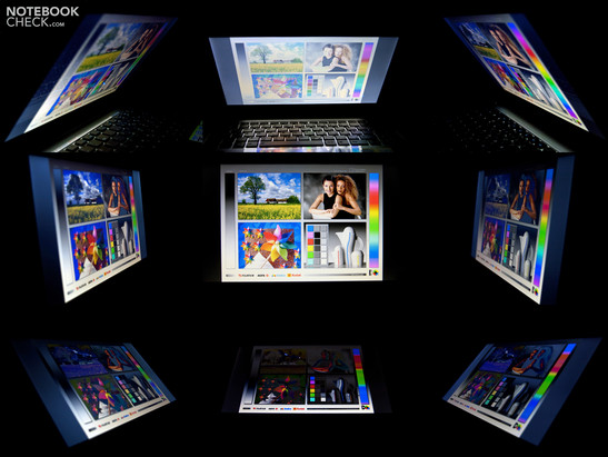 Viewing angles of the Asus Eee PC 1201T Netbook