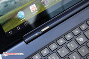 The keyboard can be secured using a switch.
