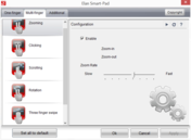 The Elan software allows for numerous configuration options