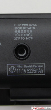 ...and has a capacity of 62 Wh.